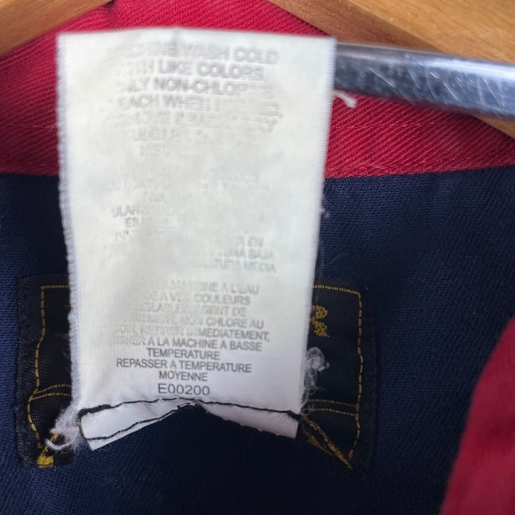 Vintage Rustler Shirt Mens Large Blue Red by Wrangler Western Button Up Rodeo - Picture 10 of 10